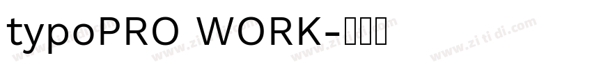 typoPRO WORK字体转换